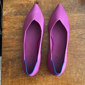 Pink Rothy’s flats. Size 9. Worn once.